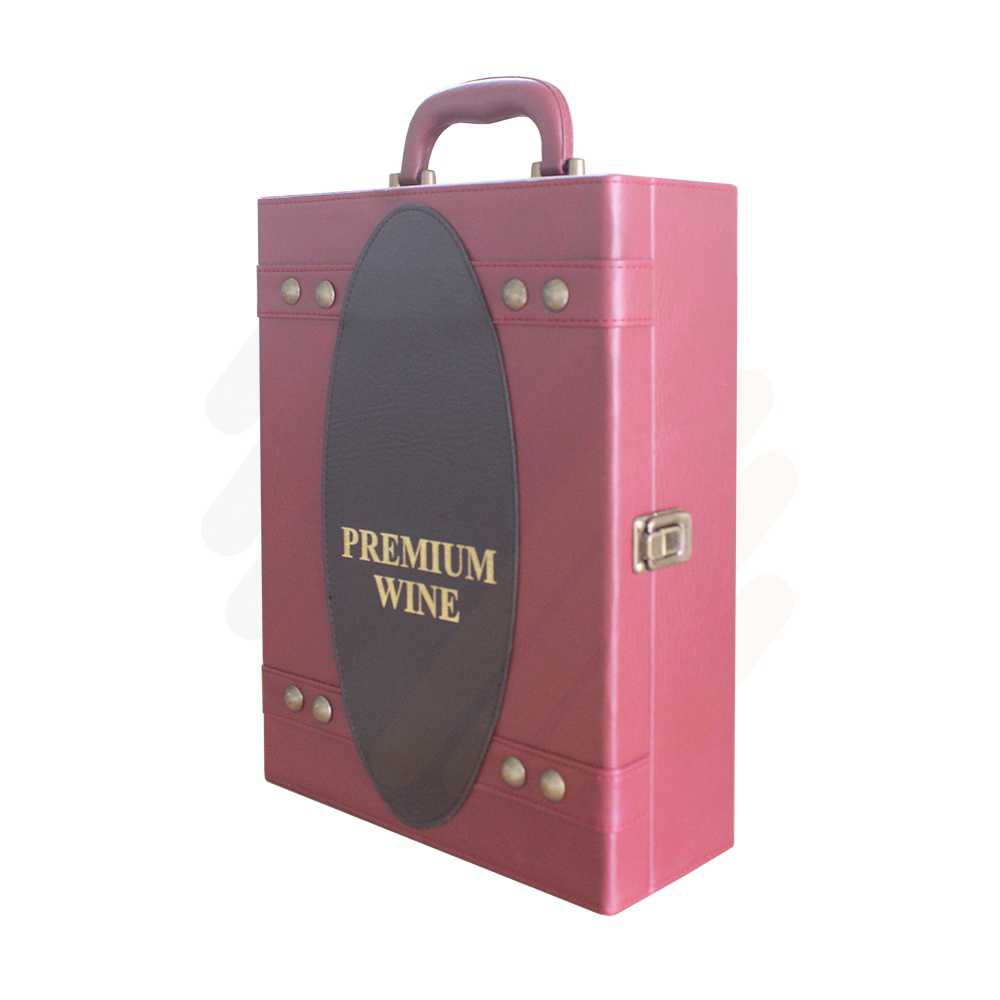 Hộp rượu da Premium 2c